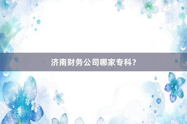 济南财务公司哪家专科？
